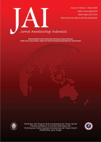 Image of JAI : Jurnal Anestesiologi Indonesia Volume 12 Nomor 1 Maret 2020