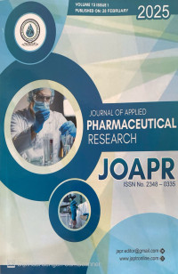 Image of Journal of Applied Pharmaceutical Research Volume 13 No. 1 2025