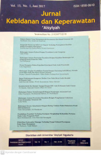 Image of Jurnal Kebidanan dan Keperawatan 'Aisyiyah Vol. 13, No. 1, Juni 2017