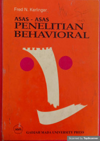 Image of Asas-Asas Penelitian Behavioral