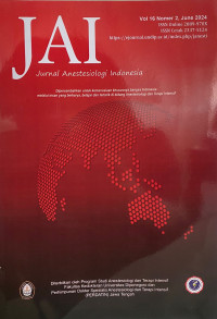 Image of JAI : Jurnal Anestesiologi Indonesia Volume 16 Nomor 2 Juni 2024