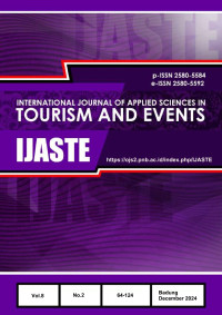 Image of International Journal of Applied Sciences in Tourism and Events Vol. 8 No. 2 December 2024