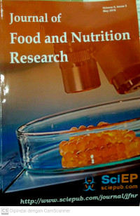 Image of Journal of Food and Nutrition Research Volume 6 Issue 5 May 2018
