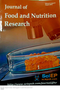 Image of Journal of Food and Nutrition Research Volume 6 Issue 8 August 2018