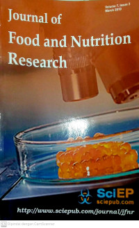 Image of Journal of Food and Nutrition Research Volume 7 Issue 3 March 2019