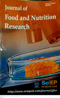 Image of Journal of Food and Nutrition Research Volume 7 Issue 5 May 2019