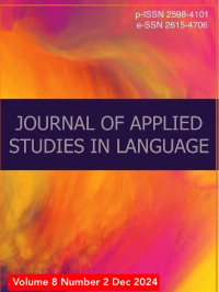 Image of Journal of Applied Studies in Language Vol. 8 No. 2 December 2024