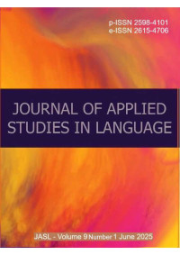 Image of Journal of Applied Studies in Language Vol. 9 No. 1 June 2025