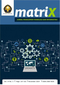 Image of MATRIX: Jurnal Manajemen Teknologi dan Informatika Volume 14 Nomor 3 November 2024