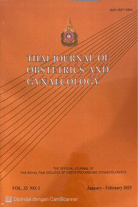 Image of Thai Journal Obstetrics and Gynaecology Volume 33 No. 1 Tahun 2025