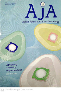 Image of AJA : Asian Journal of Anesthesiology Volume 57, Issue 2 April-June 2019
