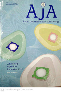 Image of AJA : Asian Journal of Anesthesiology Volume 57, Issue 3 July-September 2019