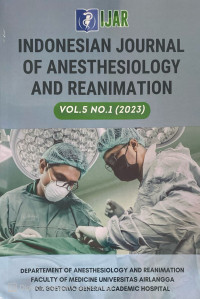 Image of Indonesian Journal of Anesthesiology and Reanimation Vol. 5 No. 1 2023