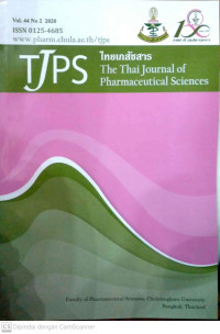 Image of Thai Journal Of Pharmaceutical Sciences (TJPS) Vol 44, No 2 (2020)