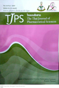 Image of Thai Journal Of Pharmaceutical Sciences (TJPS) Vol 43, No 3 (2019)