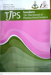 Image of Thai Journal Of Pharmaceutical Sciences (TJPS) Vol 42, No 3 (2018)