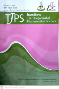 Image of Thai Journal Of Pharmaceutical Sciences (TJPS) Vol 44, No 1 (2020)