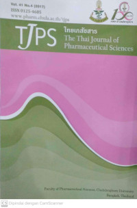 Image of Thai Journal Of Pharmaceutical Sciences (TJPS) Vol. 41No 4 (2017)