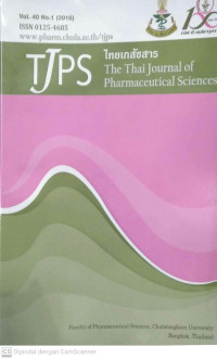 Image of Thai Journal Of Pharmaceutical Sciences (TJPS) Vol. 40 No. 1 (2016)