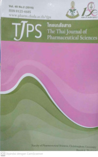 Image of Thai Journal Of Pharmaceutical Sciences (TJPS) Vol. 40 N0. 2 (2016)