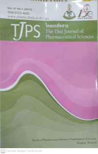 Image of Thai Journal Of Pharmaceutical Sciences (TJPS) Vol. 41 No. 1 (2017)