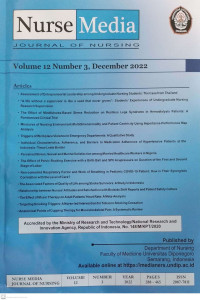 Image of Nurse Media Journal of Nursing (Volume 12 Number 3, August 2022)