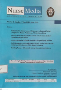 Image of Nurse Media Journal of Nursing (Volume 8 Number 1, August 2018)