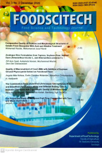 Image of FOODSCITECH Food Science and Technology Journal Vol. 3 No. 2 December 2020