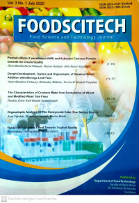 Image of FOODSCITECH Food Science and Technology Journal Vol. 3 No. 1 July 2020