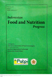 Image of Indonesia Food and Nutrition Progress Volume 16 Issue 1 2019