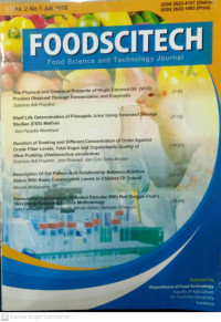 Image of FOODSCITECH Food Science and Technology Journal Vol. 2 No. 1 Juli 2019