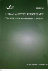 Image of Jurnal Anestesi Perioperatif (Perioperative Anesthesia Journal) Volume 7 Nomor 3 Desember 2019