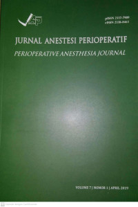 Image of Jurnal Anestesi Perioperatif (Perioperative Anesthesia Journal) Volume 7 Nomor 1 April 2019