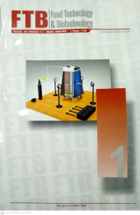 Image of FOOD TECHNOLOGY & BIOTECHNOLOGY Volume 56, Number 1, 2018