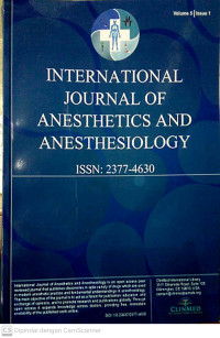 Image of International Journal of Anesthetics and Anesthesiology Volume 5 Issue 1 2018