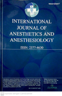 Image of International Journal of Anesthetics and Anesthesiology Volume 6 Issue 1 2019