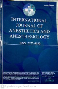 Image of International Journal of Anesthetics and Anesthesiology Volume 6 Issue 4 2019