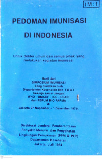 Image of Pedoman Imunisasi di Indonesia
