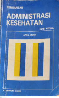 Image of Pengantar Administrasi Kesehatan