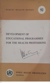 Image of Development of Educational Programmes for the Health Professions