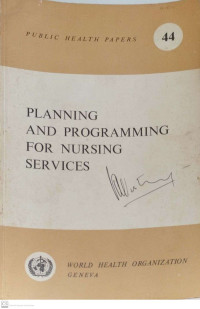 Image of Planning and Programming for Nursing Services