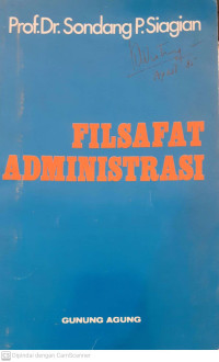 Image of Filsafat Administrasi