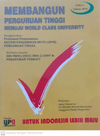 Image of Membangun Perguruan Tinggi Menuju World Class University
