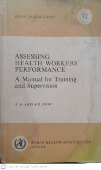 Image of Assessing Health Workers’s Perfomance. A Manual for Training and Supervision