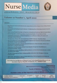 Image of Nurse Media Journal of Nursing (Volume 12 Number 1, April 2022)