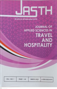 Image of JASTH : Journal of Applied Sciences on Travel and Hospitality