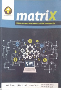 Image of MatriX : Jurnal Manajemen Teknologi dan Informatika