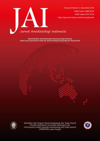 Image of JAI : Jurnal Anestesiologi Indonesia Volume XI Nomor 3 November 2019