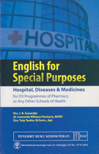 Image of English For Special Purposes : Hospital, Diseases & Medicines For D3 Programmes Of Pharmacy or Any Other Schools Of Health