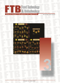 Image of FOOD TECHNOLOGY & BIOTECHNOLOGY Volume 58, Number 3, 2020